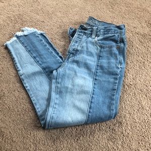 midrise ankle skinny/mom jeans